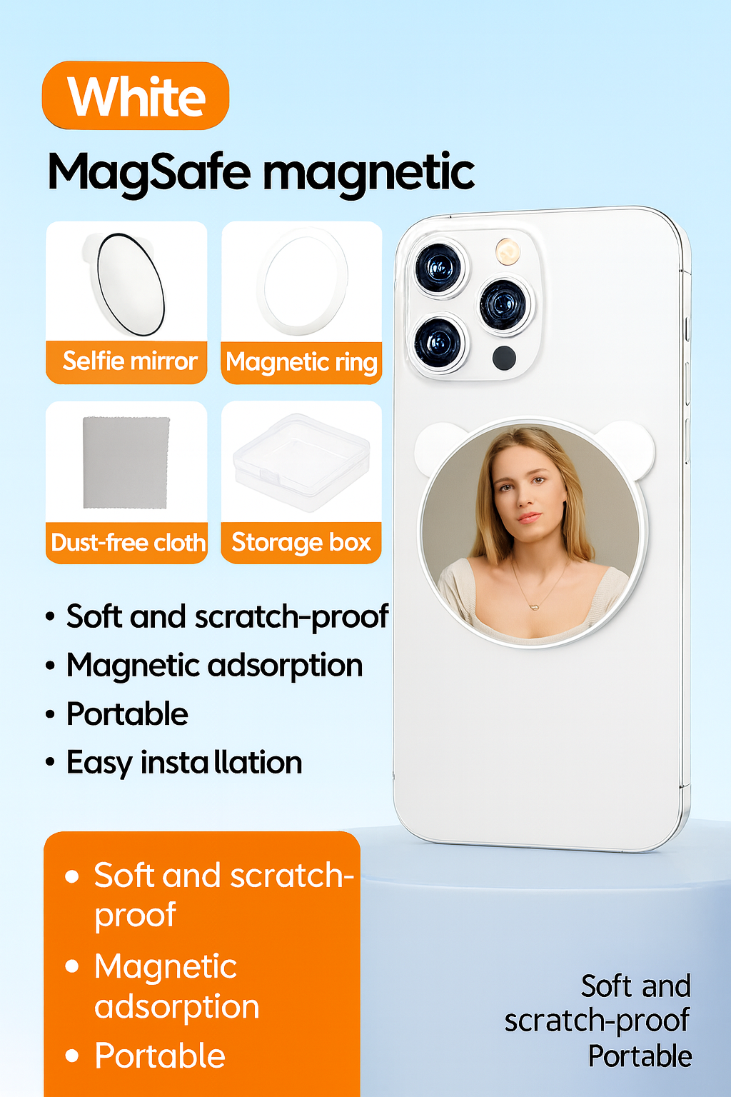 ✨ SnapPerfect™ Magnetic Selfie Mirror – Flawless HD Rear Camera Shots