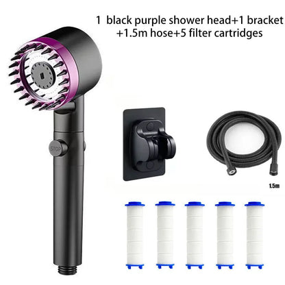 🚿 AquaGlow™ 4-Mode High-Pressure Shower Filter & Massage Head