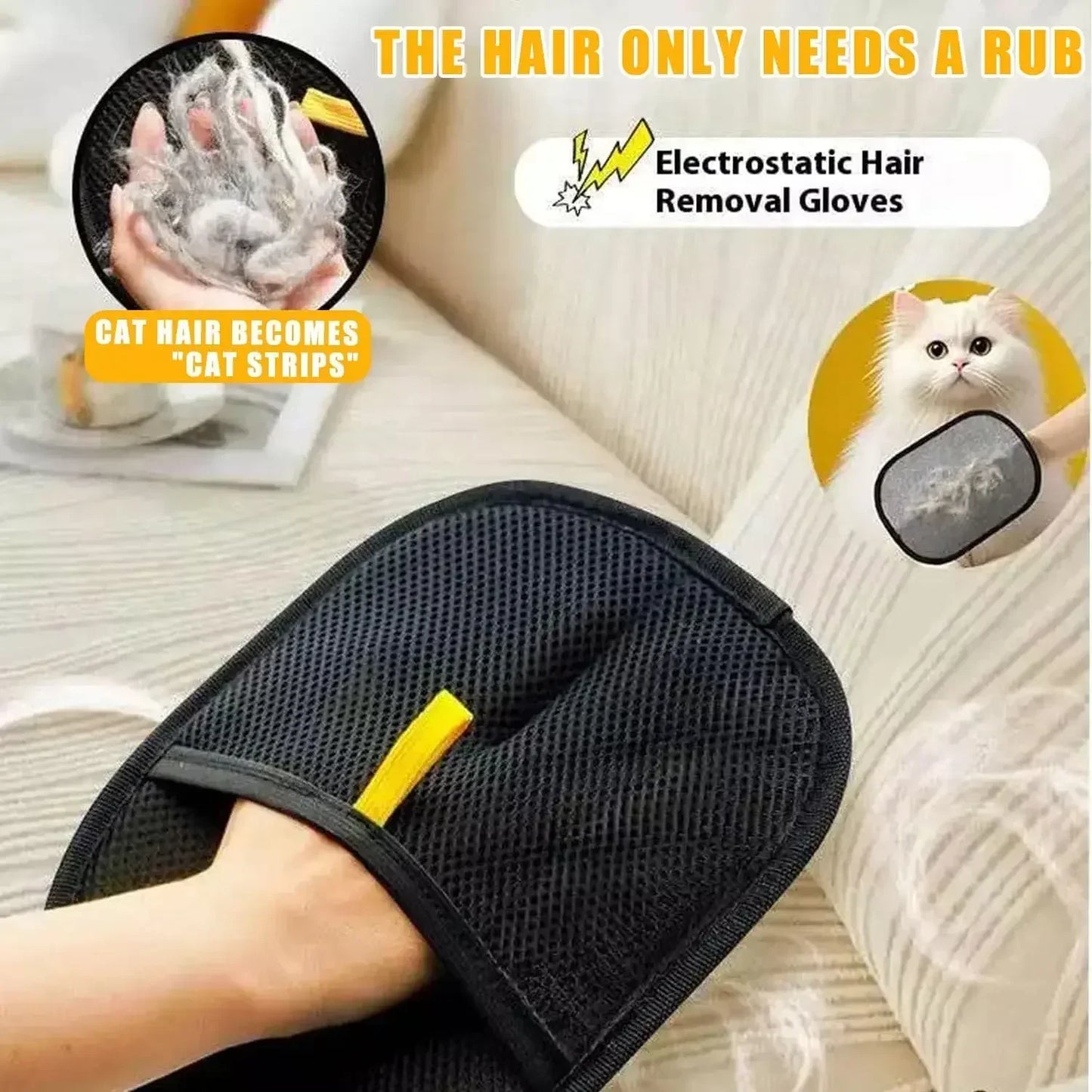 FurFree™ Pet Hair Remover Glove & Brush – For Cats, Dogs & Carpets