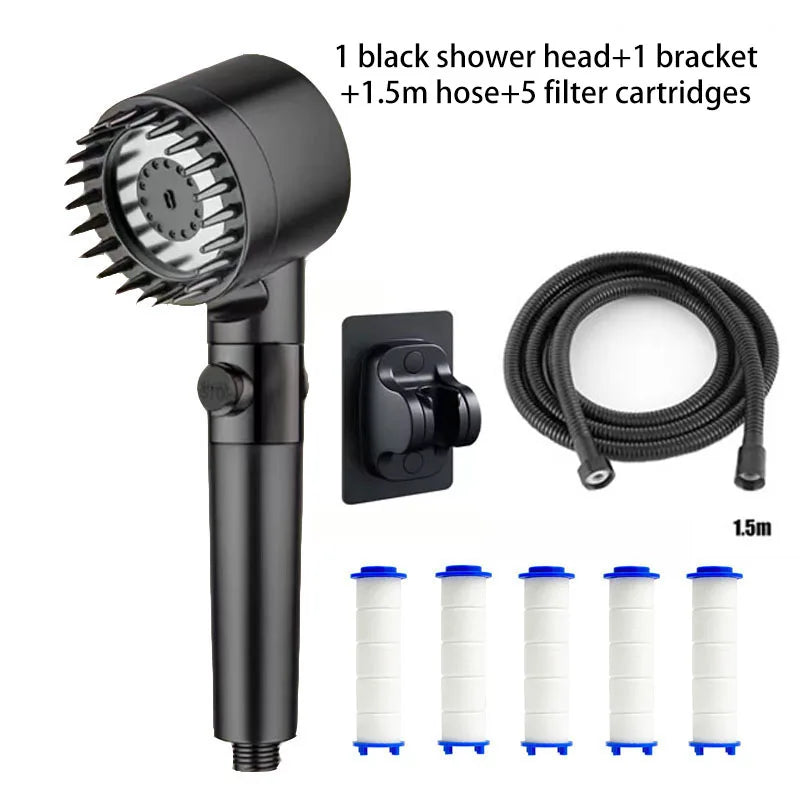🚿 AquaGlow™ 4-Mode High-Pressure Shower Filter & Massage Head